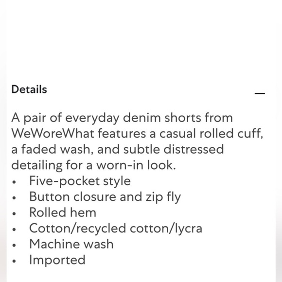 We Wore What Denim Shorts Size 28 - Picture 3 of 11